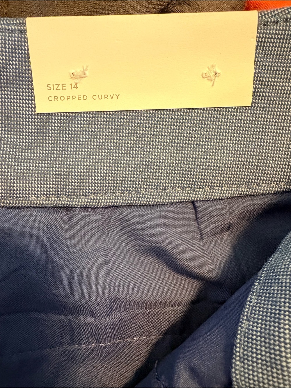 LOFT Curvy Cropped Pants in Navy Blue - Picture 5 of 6